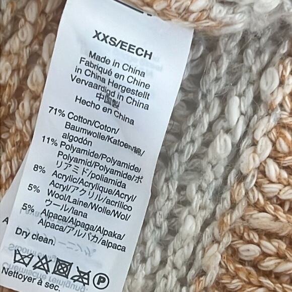 MADEWELL BAEZ KNITTED PULLOVER STRIPED LONG SLEEVE SWEATER SIZE‎ XXS - Picture 6 of 8